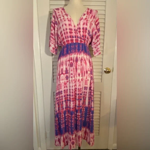 knee length dresses for ladies Tie-Dye Cami Maxi Dress main image 1